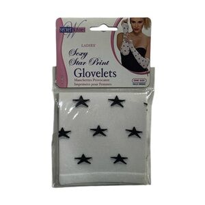 Secret wishes sexy star print glovelets brand new in packaging never worn gloves
